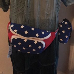 Red White & Blue waist bag w/bottle holder